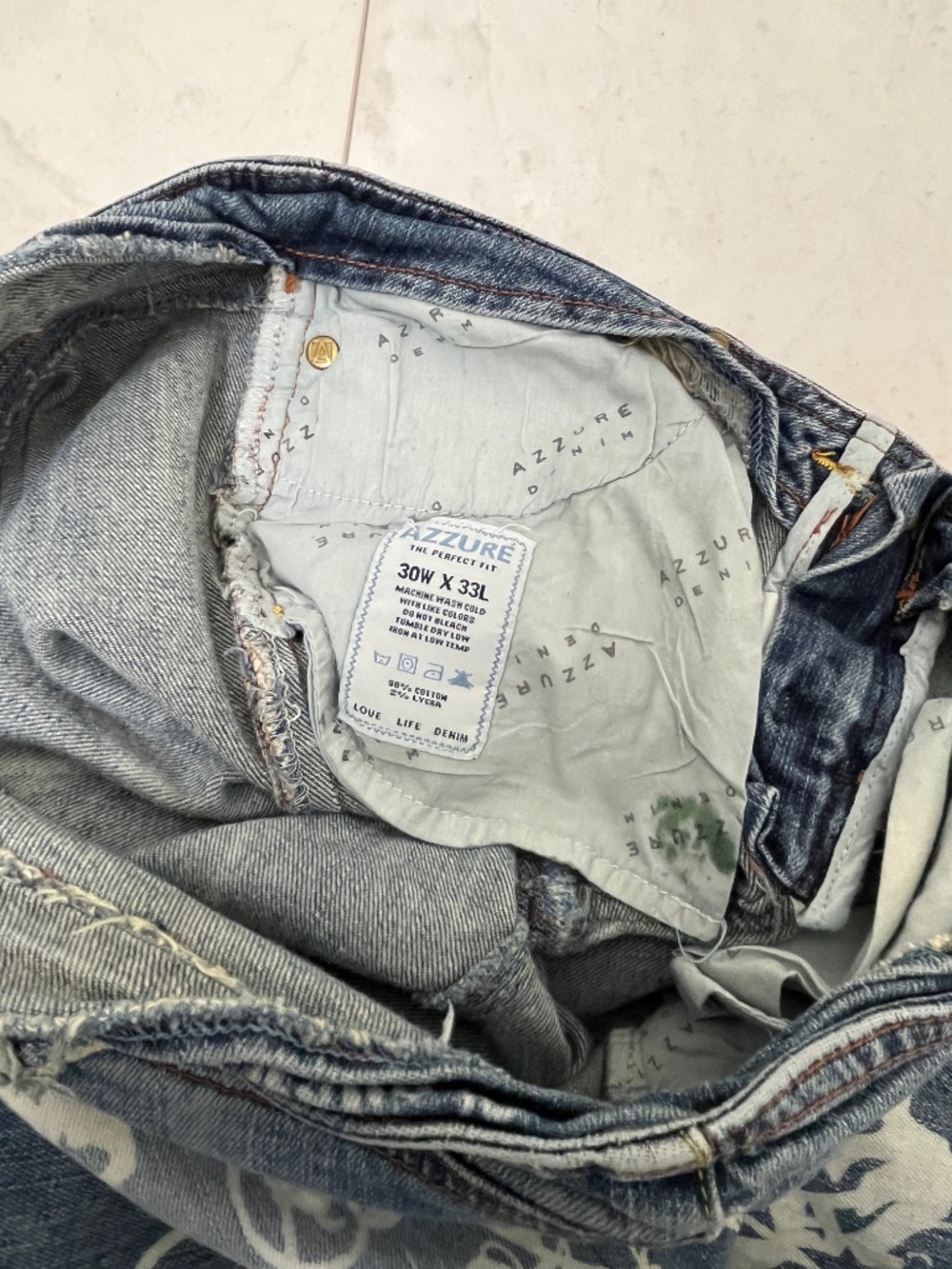 Women's Azzure Denim Jeans 30W x 33L - Picture 16 of 16